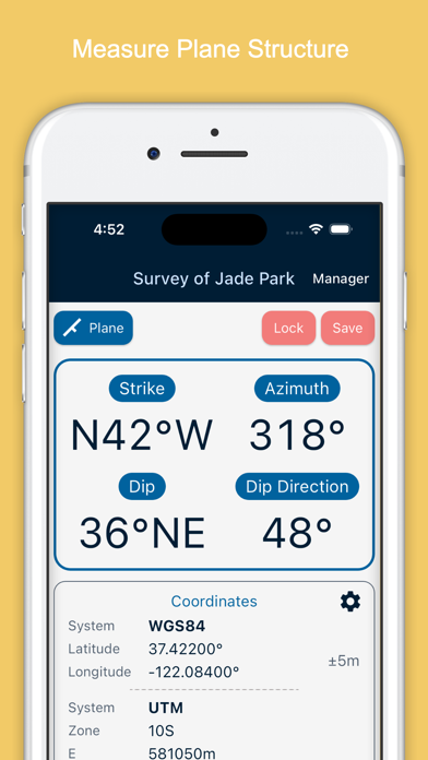 Screenshot di Geology Clinometer: GeoCompass