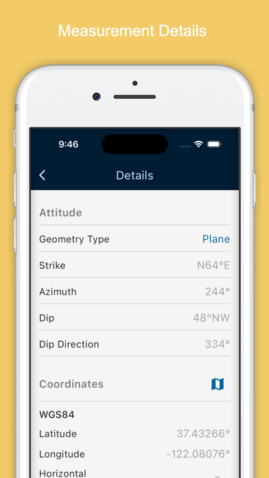 Screenshot di Geology Clinometer: GeoCompass