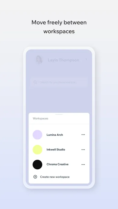 ภาพหน้าจอของ Wix Studio