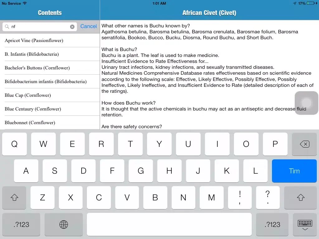 ภาพหน้าจอของ Complete Guide to Vitamins, Herbs, and Supplements iPad 
