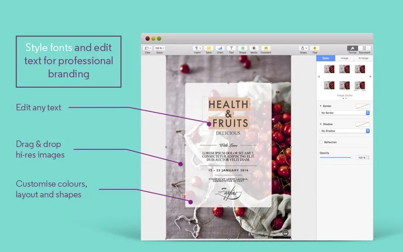 Flyer Templates for Pages Screenshots