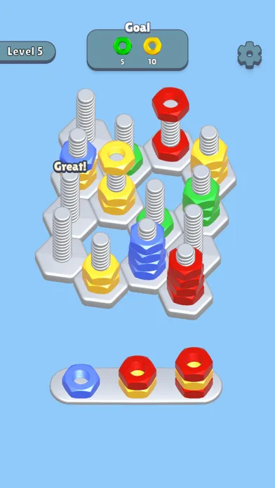 Ảnh chụp màn hình của Bolt Sort Puzzle