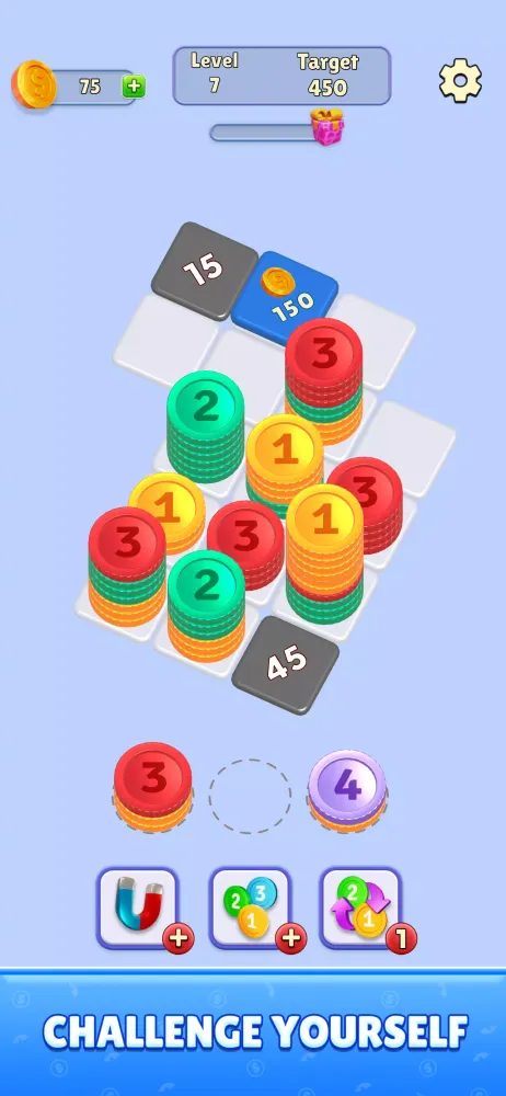 Tangkapan skrin Coin Stack Puzzle