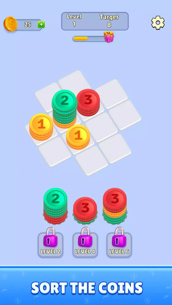 Tangkapan skrin Coin Stack Puzzle
