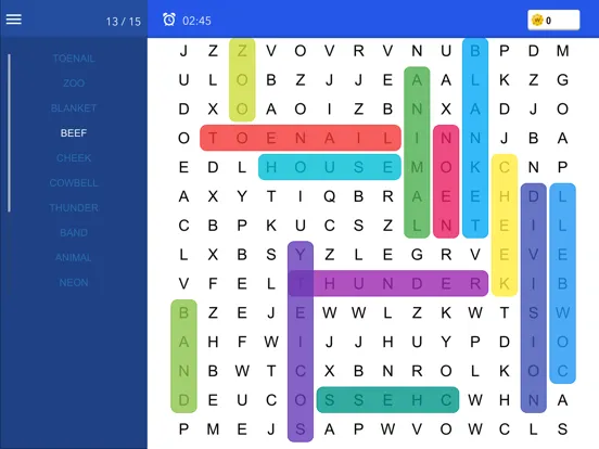 Word Search Colourful iPad  স্ক্রিনশট