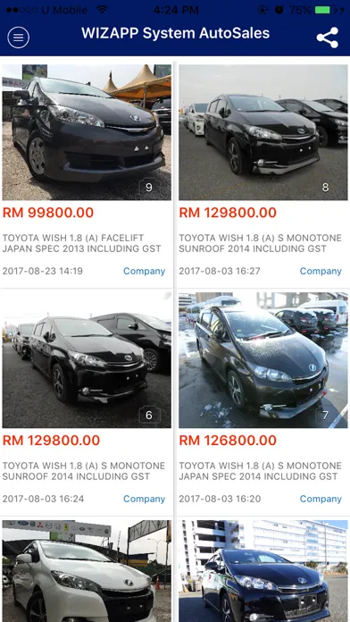 WizApp AutoSales Screenshots