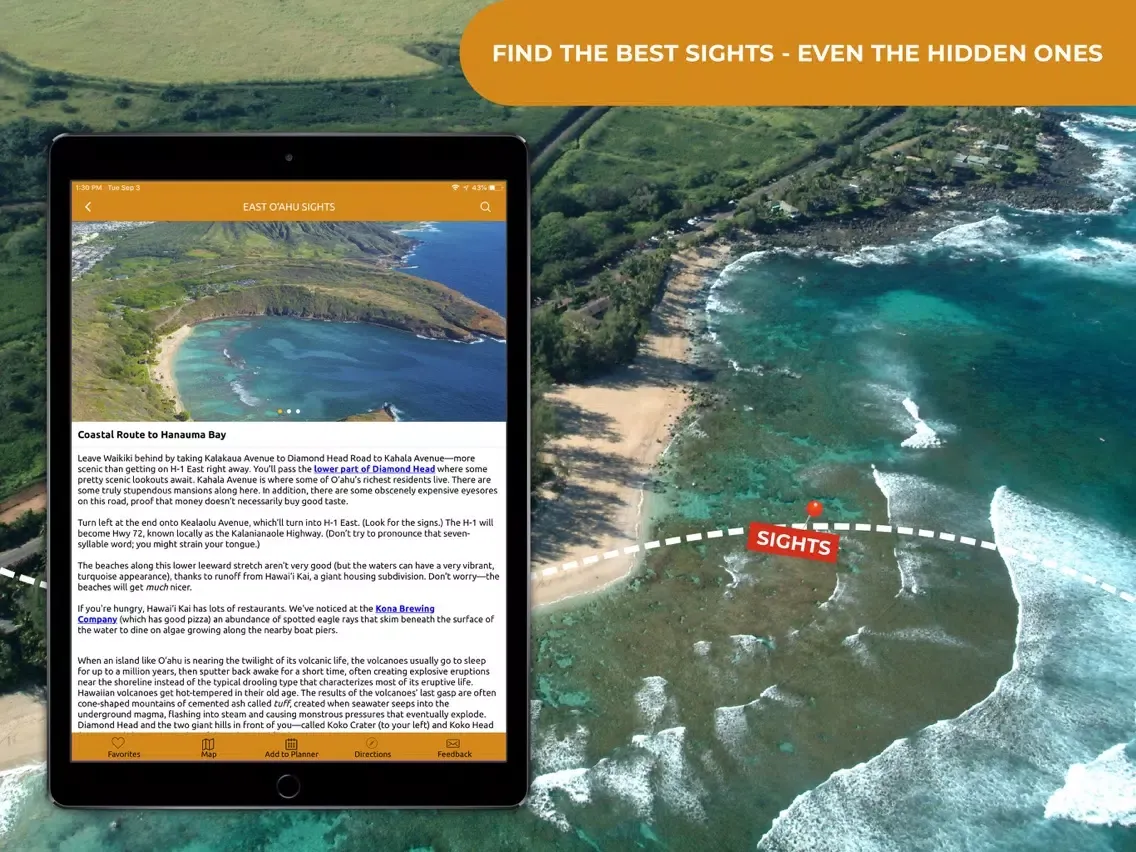 ภาพหน้าจอของ Oahu Revealed Travel Guide iPad 
