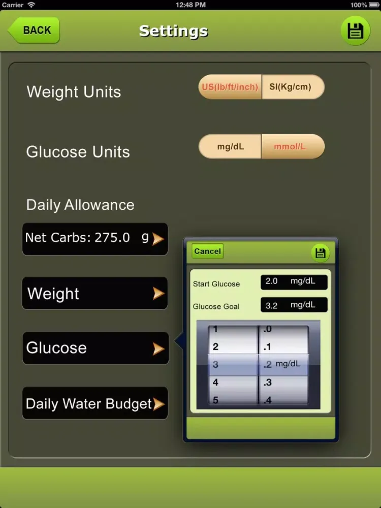 Capturas de pantalla de Diabetes Manager for iPad & iPhone iPad 