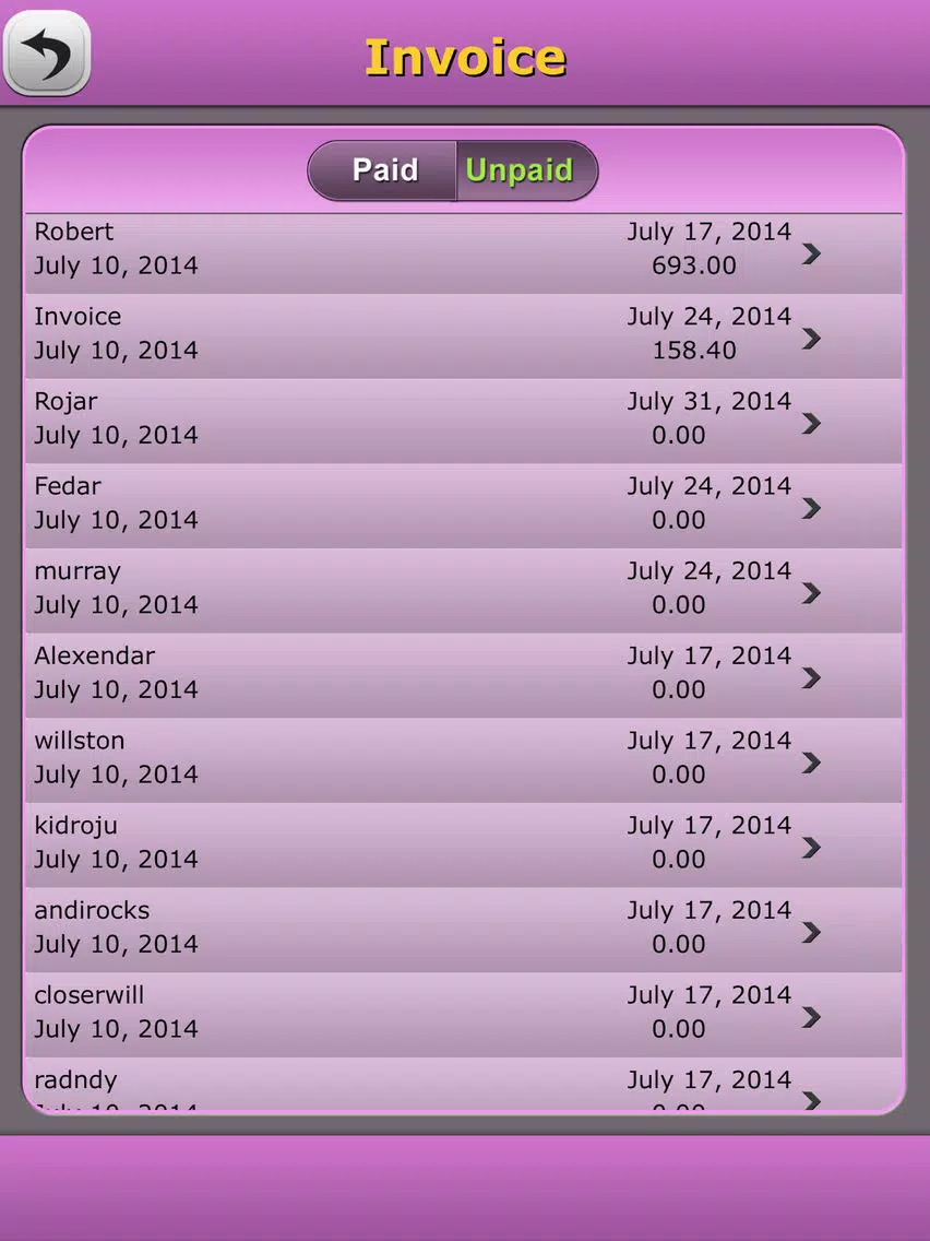 Quick Invoice Pro iPad  스크린샷
