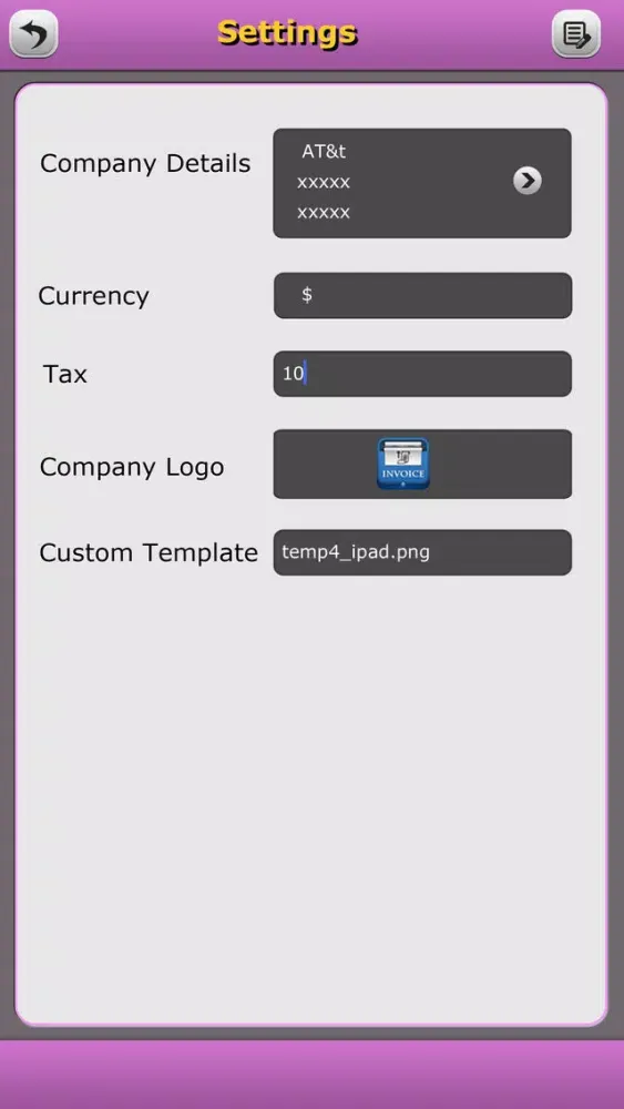 ภาพหน้าจอของ Quick Invoice Pro