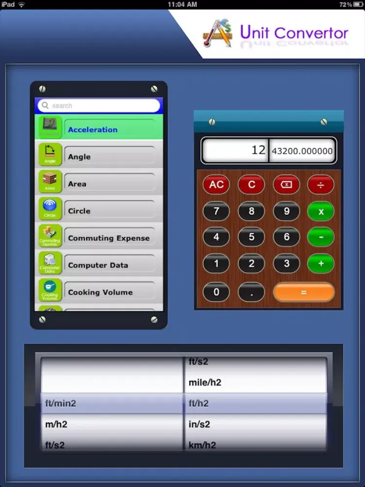 Unit Converter Pro + iPad  Screenshots
