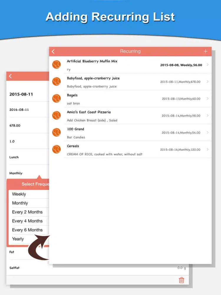Carbs And Calorie Counter iPad  스크린샷