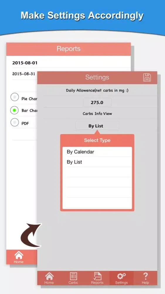 Carbs And Calorie Counter 스크린샷