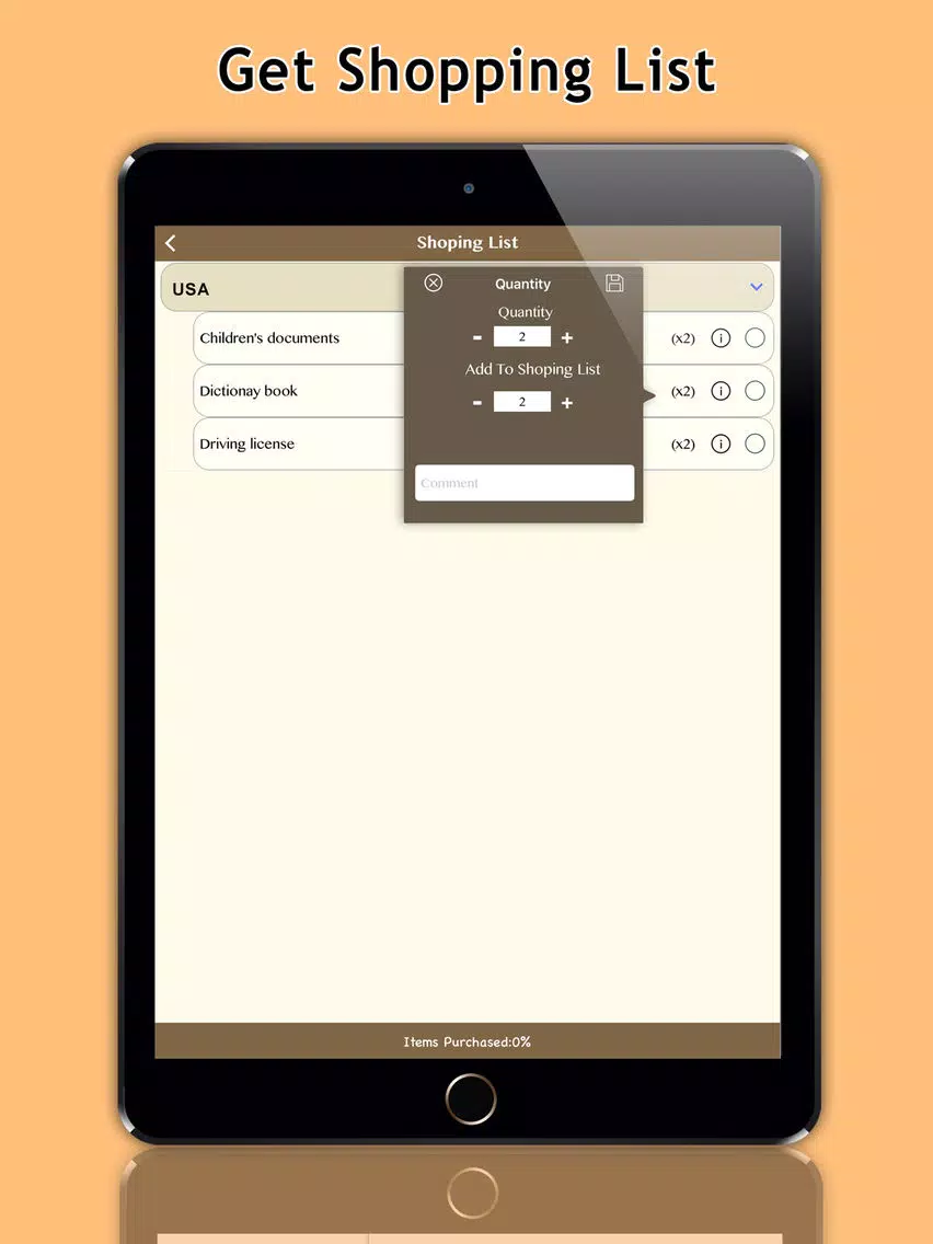 Get up & Go Smart Packing List iPad  スクリーンショット