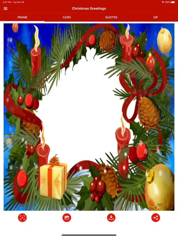 Christmas Wishes Cards & Frame iPad  スクリーンショット