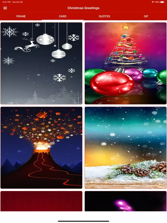 Christmas Wishes Cards & Frame iPad  スクリーンショット
