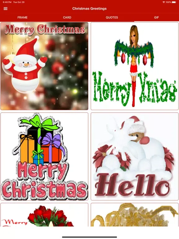 Christmas Wishes Cards & Frame iPad  スクリーンショット