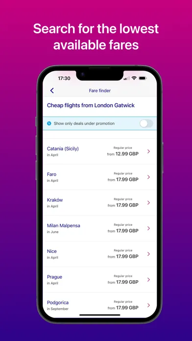 Capturas de tela do Wizz Air - Book Flights
