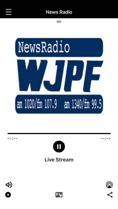 Tangkapan layar Newsradio WJPF