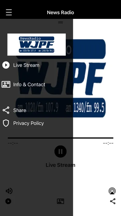 Tangkapan layar Newsradio WJPF