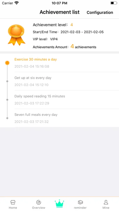 Capturas de tela do Task Manager - Just Do it