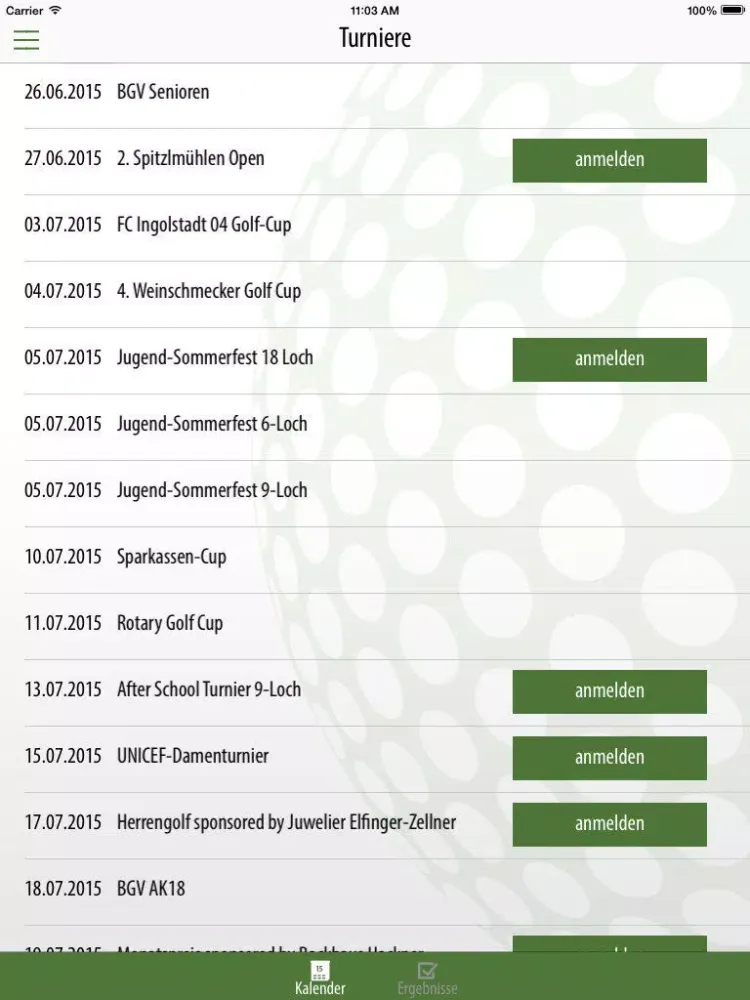 Zrzuty ekranu Golf-Club Ingolstadt e.V. iPad 