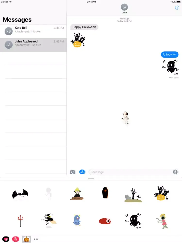 Halloween Stickers:Nightmare iPad 应用截图