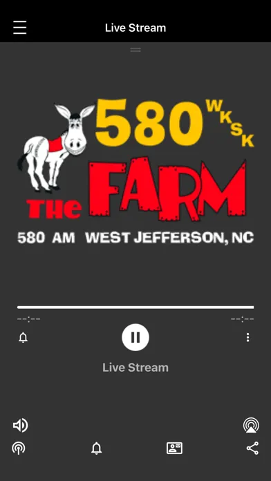 ภาพหน้าจอของ 580 WKSK & 93.5 FM The Farm