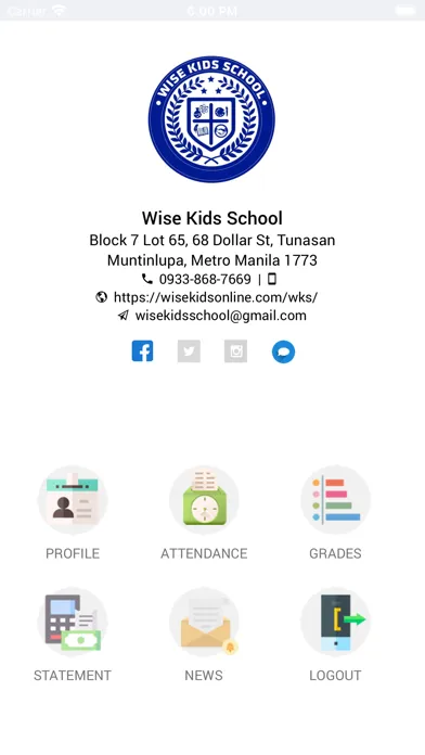 Ảnh chụp màn hình của Wise Kids School