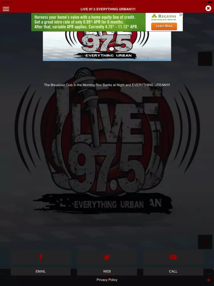 LIVE 97.5 EVERYTHING URBAN!!!! iPad 應用截圖
