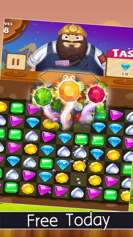 Jewel Smash Hunter Mania - Jewels match 3 Edition スクリーンショット
