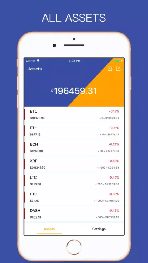 Screenshot di MyCoin-BTC ETH Accounting App