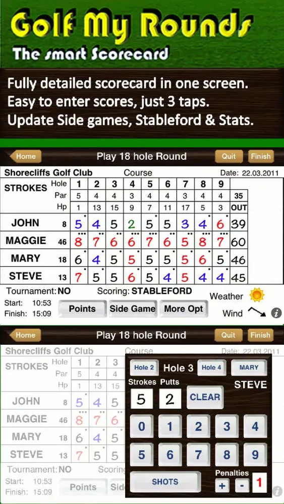Golf My Rounds LITE 스크린샷