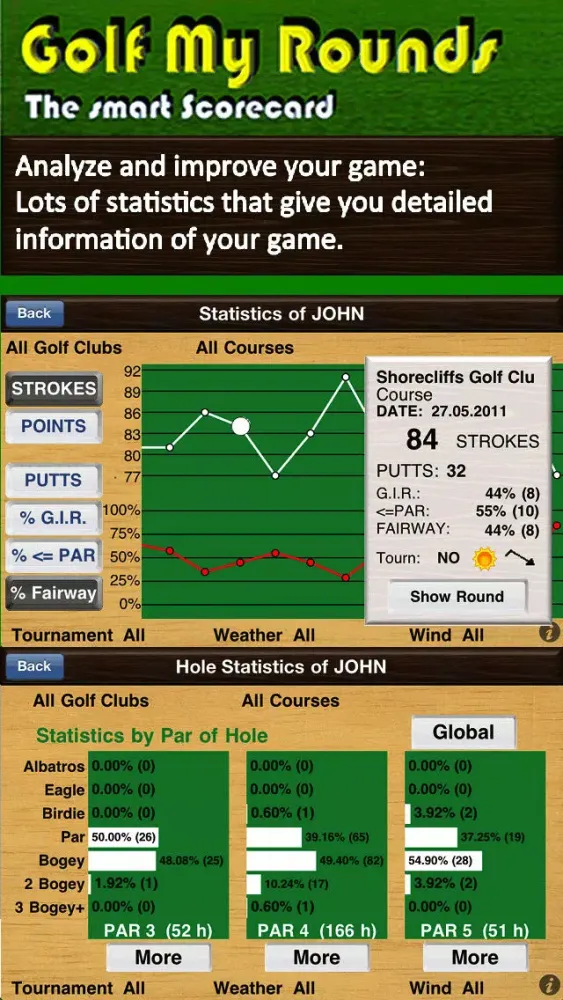 Golf My Rounds LITE 스크린샷