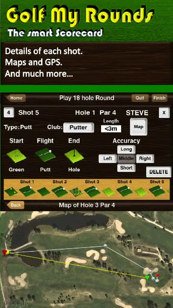 Golf My Rounds LITE 스크린샷