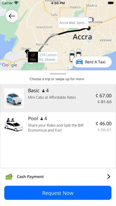 Ảnh chụp màn hình của Breeze: Ride & Order Anything