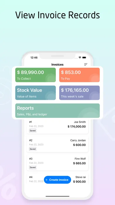 Captures d'écran de Quick Invoice Generator