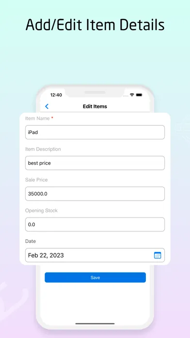 Captures d'écran de Quick Invoice Generator
