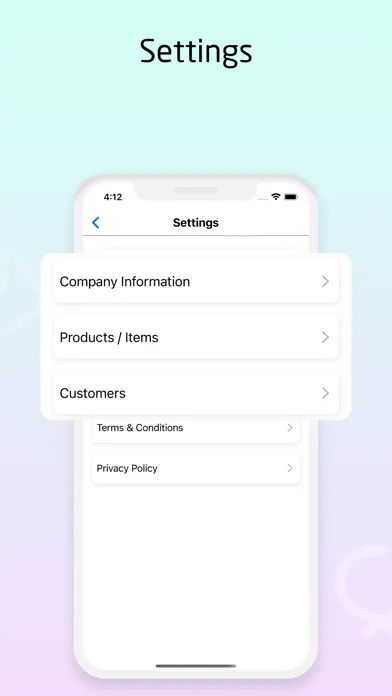 Captures d'écran de Quick Invoice Generator