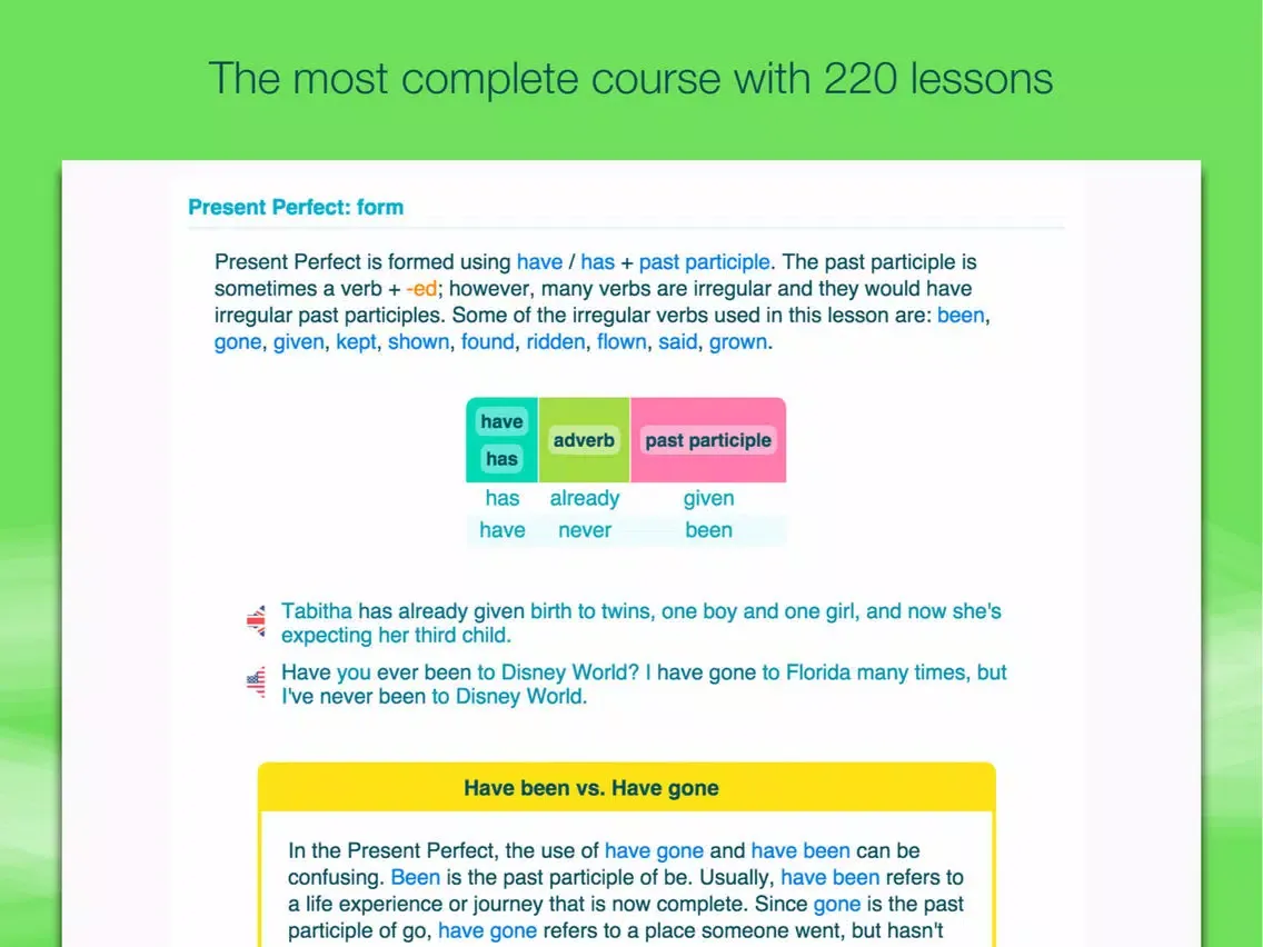 Capturas de pantalla de Advanced English Course iPad 