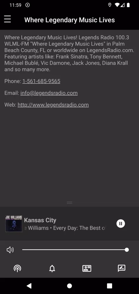 Legends Radio 100.3 FM Screenshots
