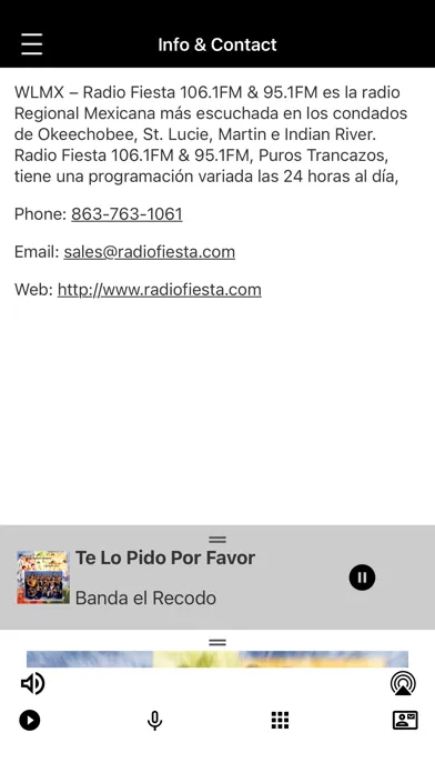Radio Fiesta WLMX 스크린샷