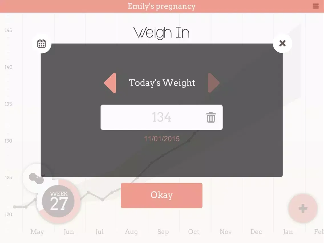 تصاویر Pregnancy Weight Tracker Pro iPad 