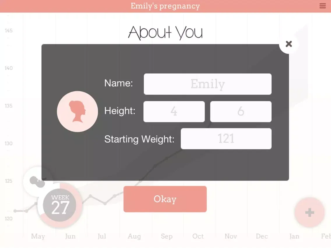 تصاویر Pregnancy Weight Tracker Pro iPad 