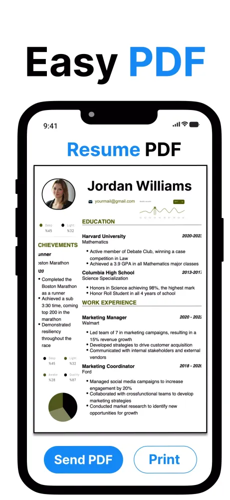 Zrzuty ekranu Resume Builder AI App CV Maker