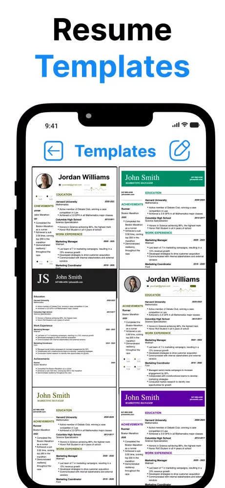Zrzuty ekranu Resume Builder AI App CV Maker