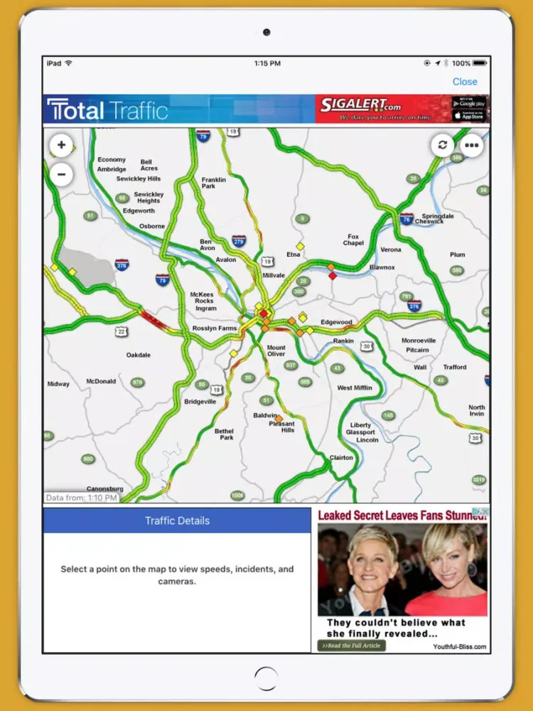 Capturas de tela do WLTJ - Q929FM Pittsburgh iPad 