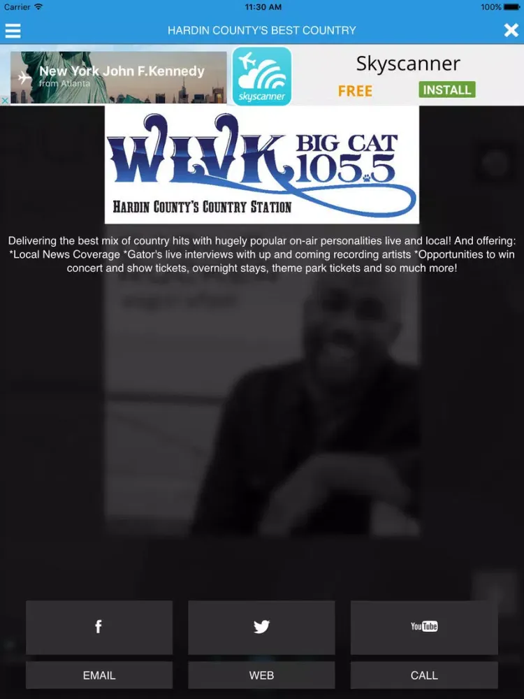 BIG CAT 105.5 WLVK RADIO iPad  스크린샷