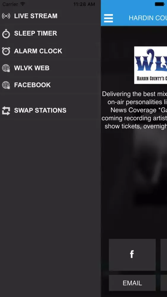 BIG CAT 105.5 WLVK RADIO 스크린샷