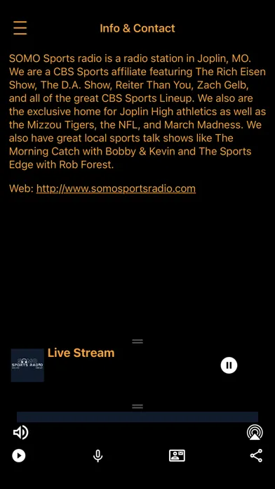 Скриншоты SOMO Sports Radio